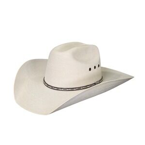 Atwood Cowboy Hat Hereford Low Crown Straw Long Oval Size 7 1/4 Western